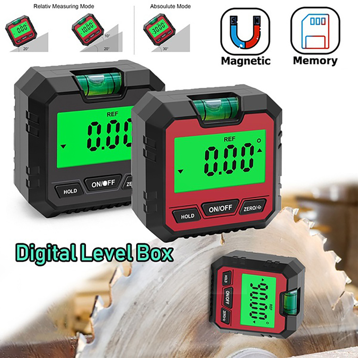 Digital Level Protractor Inclinometer Magnetic Level Angle Meter Angle Finder Level Box Angle Measuring Tool for Carpentry Build