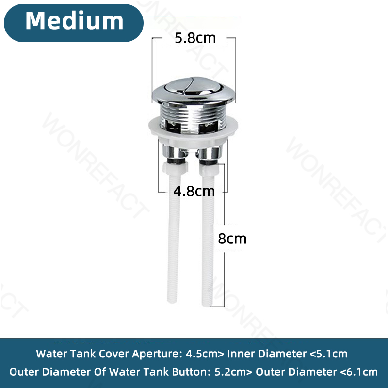 Universal Toilet Tank Replacement Kit Toilet Buttons Toilet Dual Flush Valve Water Inlet Valve Accessories Adjustable Float: Bronze