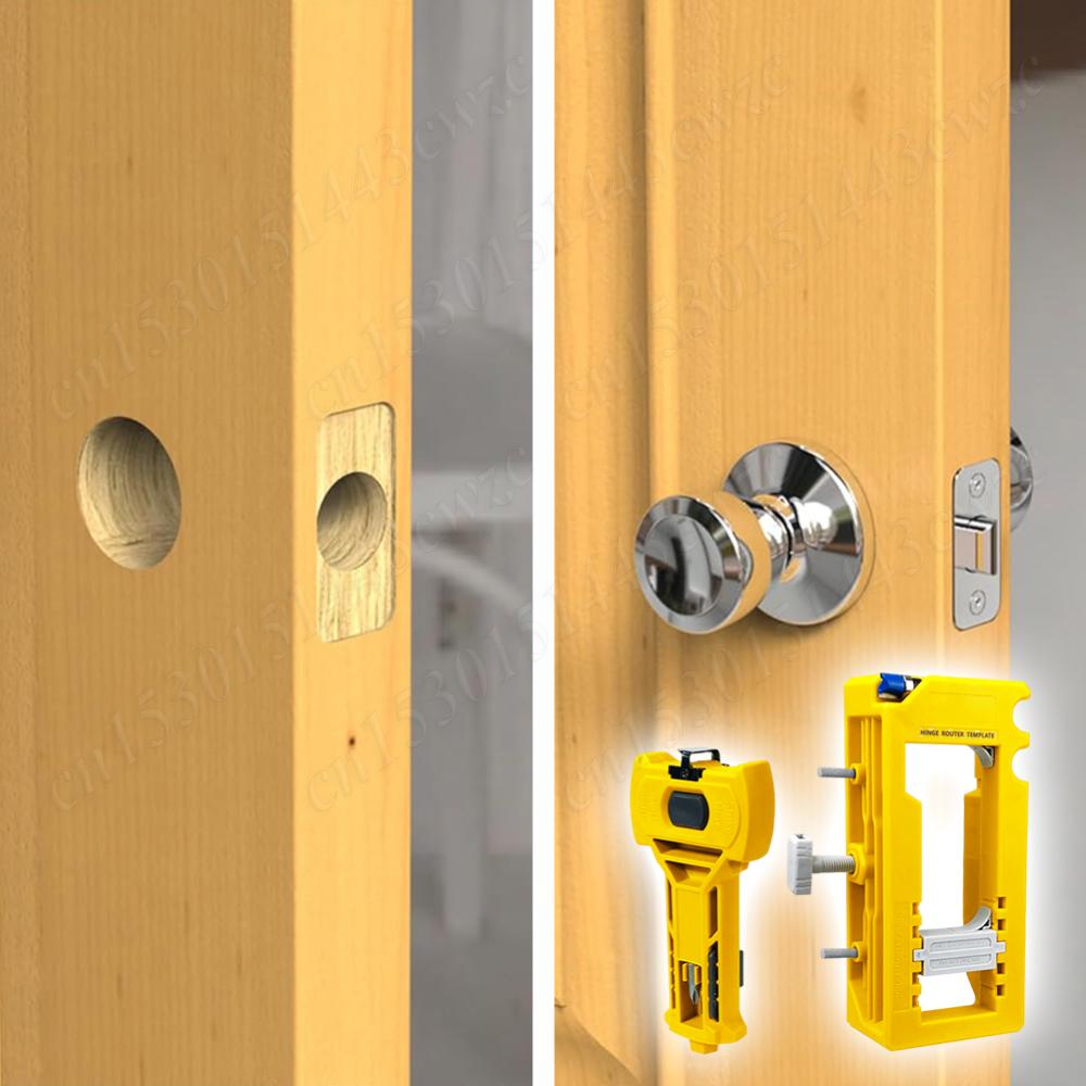 Kit de instalación de bisagras de puerta y pestillo de puerta Kit de instalación de bisagras de puerta DIY/modelo de mortaja para cincel y puntuación precisas