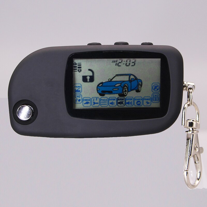 A6 Lcd Switchblade Keychain For Starline A6 Uncut Blade Fob Two Way Car Alarm System A6 Folding Car Flip Remote