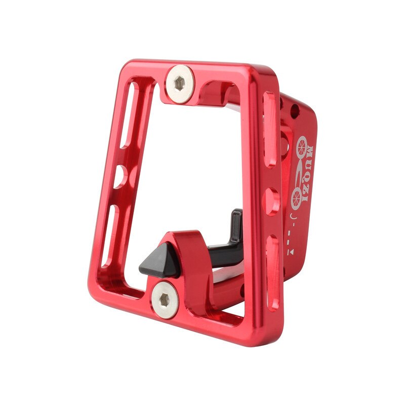 Muqzi Bicycle Front Carrier Block - For Brompton Dahon Folding Bike - Aluminum Alloy - Foldable Cargo Rack Bracket: Red