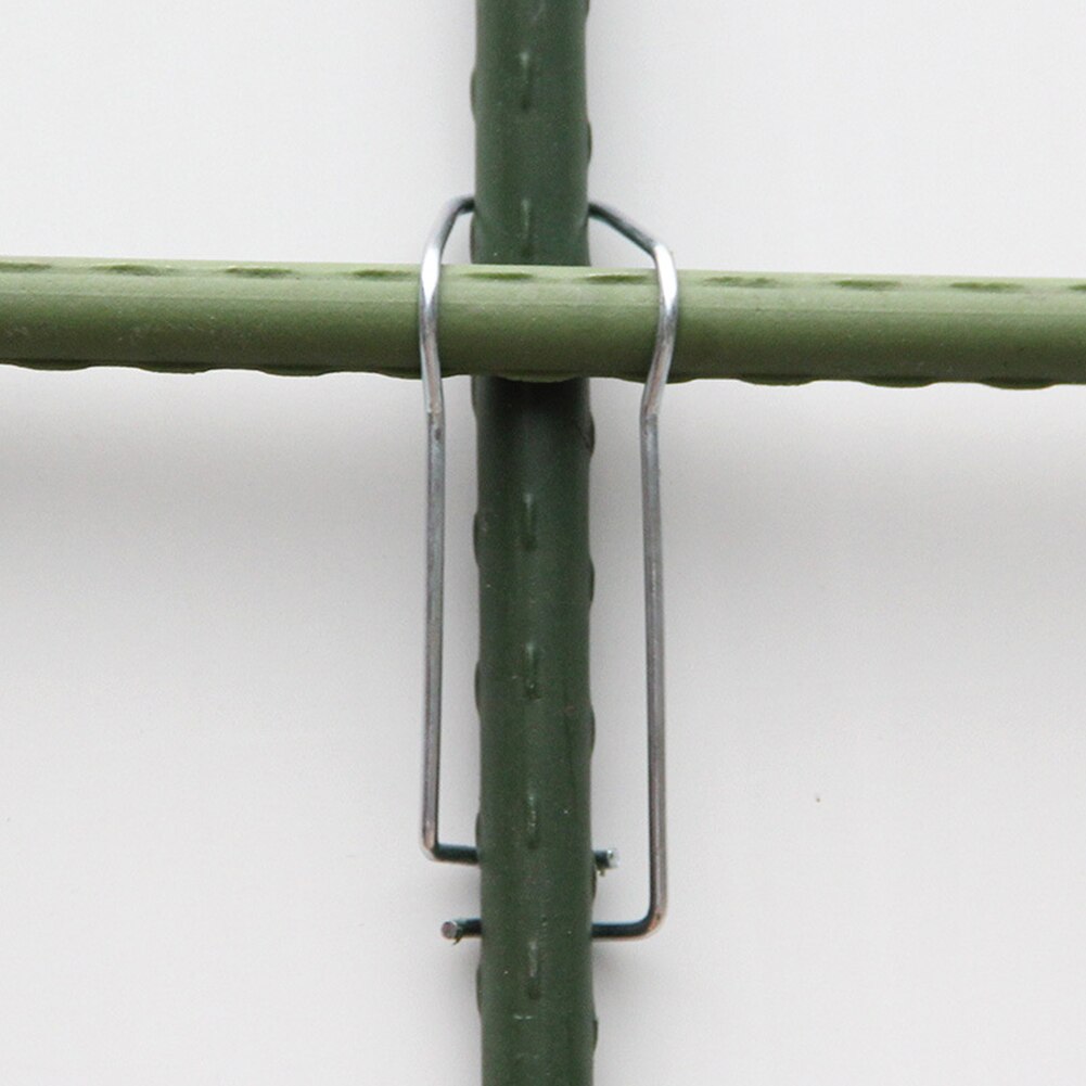 Garden Pipe Support Fixing Clamp Connector Agriculture Wire Clip Buckle Kits Steel Wire For Flower Bracket garden shed bracket
