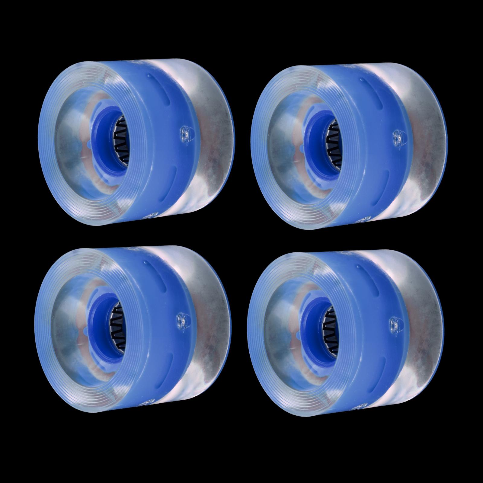 Roues de Longboard 4x60mm pour Skateboard, éclairage clignotant, remplacement de roue en PU, roues de dureté 78A