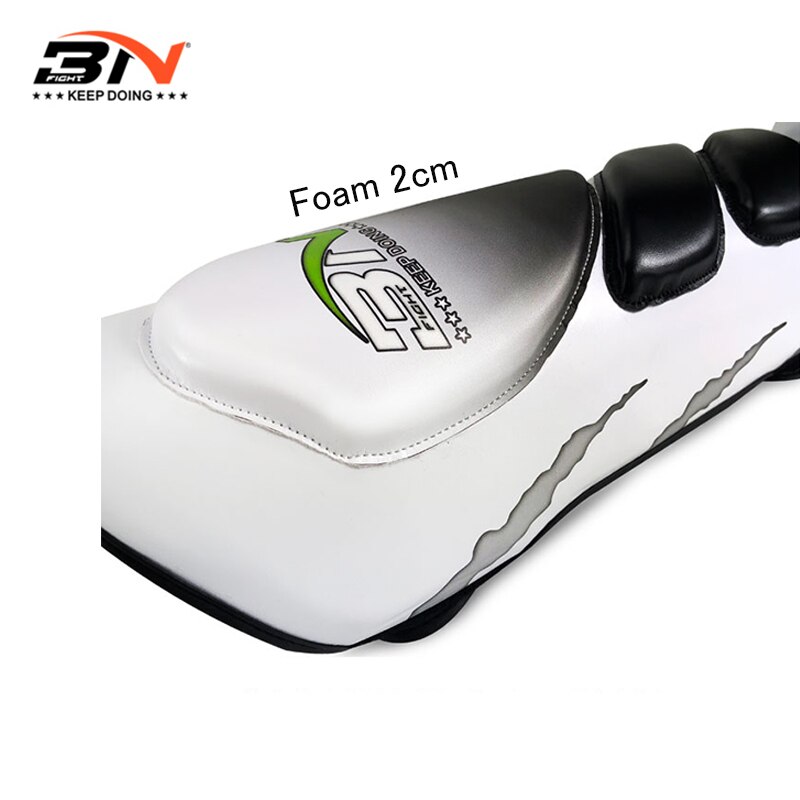 BN Thicker Boxing Shin Guards KickBoxing Fitness Anckle-support EVA Protection MuayThai Sanda Leg Shin Pad Taekwondo Guard