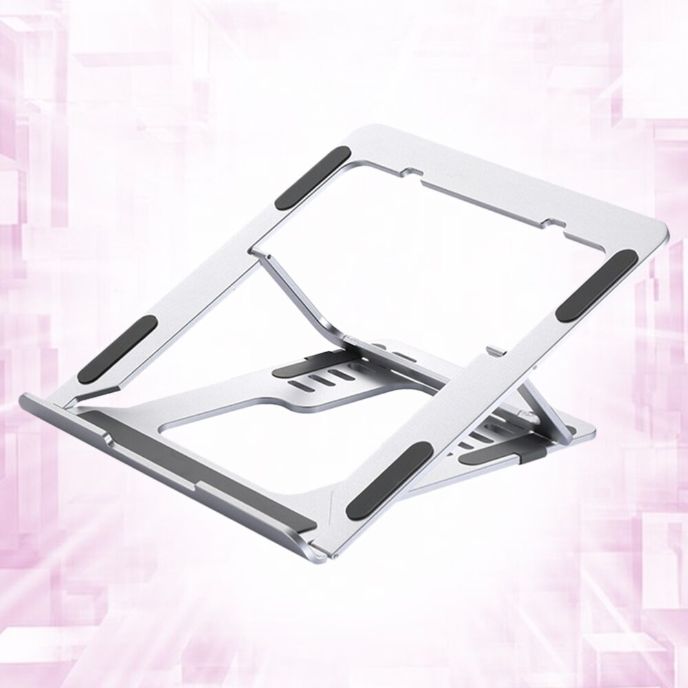1pc dupla face suporte de liga alumínio rack desktop suporte prateleira dobrável segurando bracke para computador portátil tablet