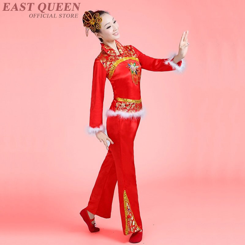 Chinese yangko danskostuums chinees traditioneel pak chinees jaarfestival danskostuum 3xl 4xl ff029 yq