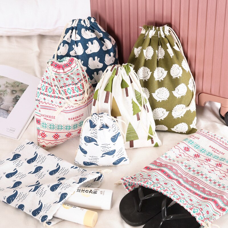 MICCK Travel Storage Bag Toy Storage Underwear Shoes Kids Toys Organizer Drawstring Cosmetic Candy Bags