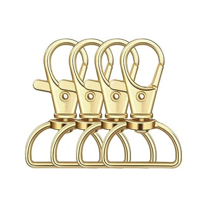 10pcs Swivel Clasp Lanyard Snap Hooks Keychain Clip Hook Metal Lobster Claw Clasps for Lanyard Key Rings Crafting Purse: 3# / Copper