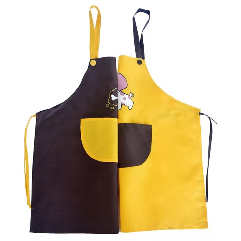 PVC Wasserdichte frauen Schürze Küche Restaurant Kochen Karikatur hund Lätzchen Schürzen 72*68 cm