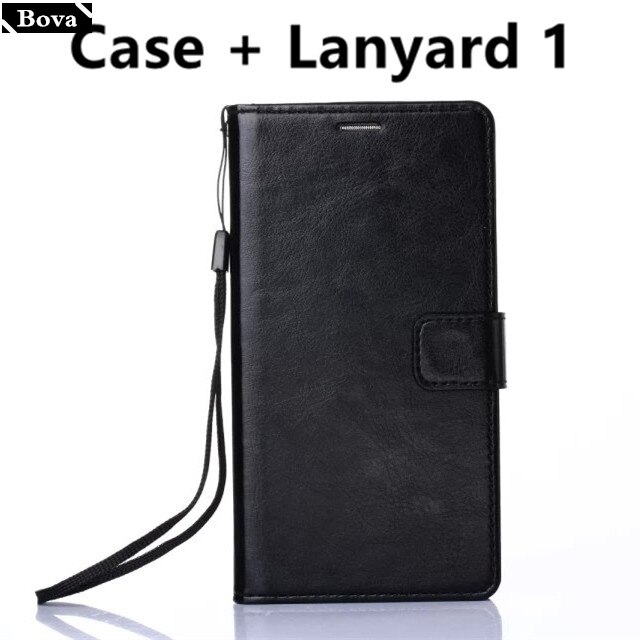 Karte Halfter abdeckung fallen für Lenovo K10 Plus 6.22 "Pu leder Fall Schutzhülle retro Halfter brieftasche kippen fallen: Schwarz Schlüsselband 1 / Fall hinzufügen Glas Film