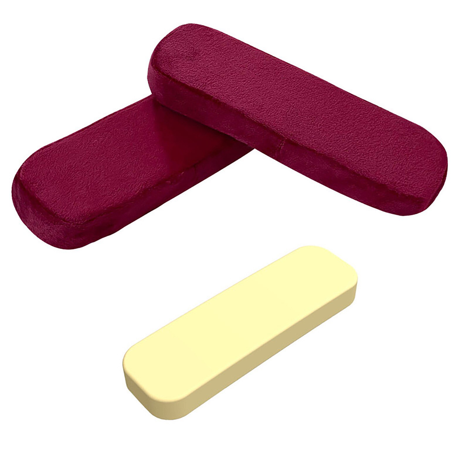 2pcs Chair Armrest Pads For Home or Office Chairs For Elbow Pressure Relief Chair Armrest Pads and Memory Foam Forearm Pillow: red