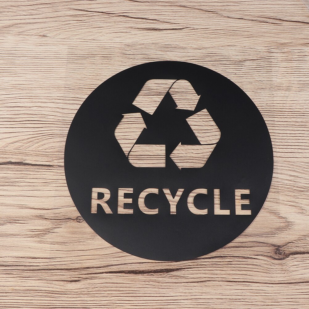 4 STUKS PVC Vuilnisbak Prullenbak Recycle Symbool Stickers Waterdicht Window Car Truck Recycle Mark Stickers