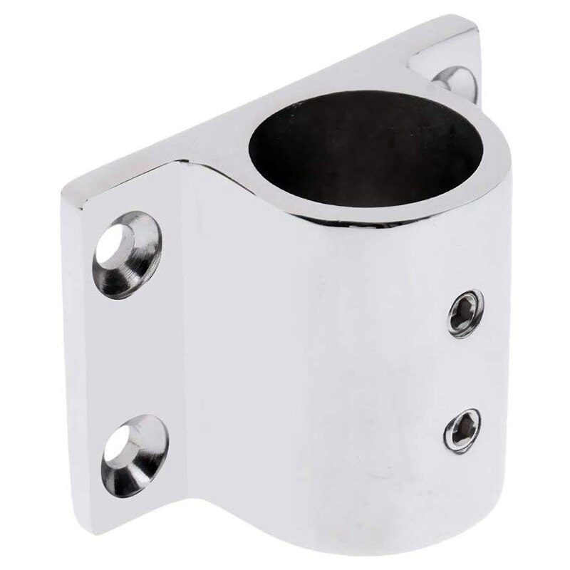 2 Pieces Marine Boat Hand Rail Fitting Stainless Steel 90 Degree Stanchion Rectangle Base Mount Hand Rail Fitting