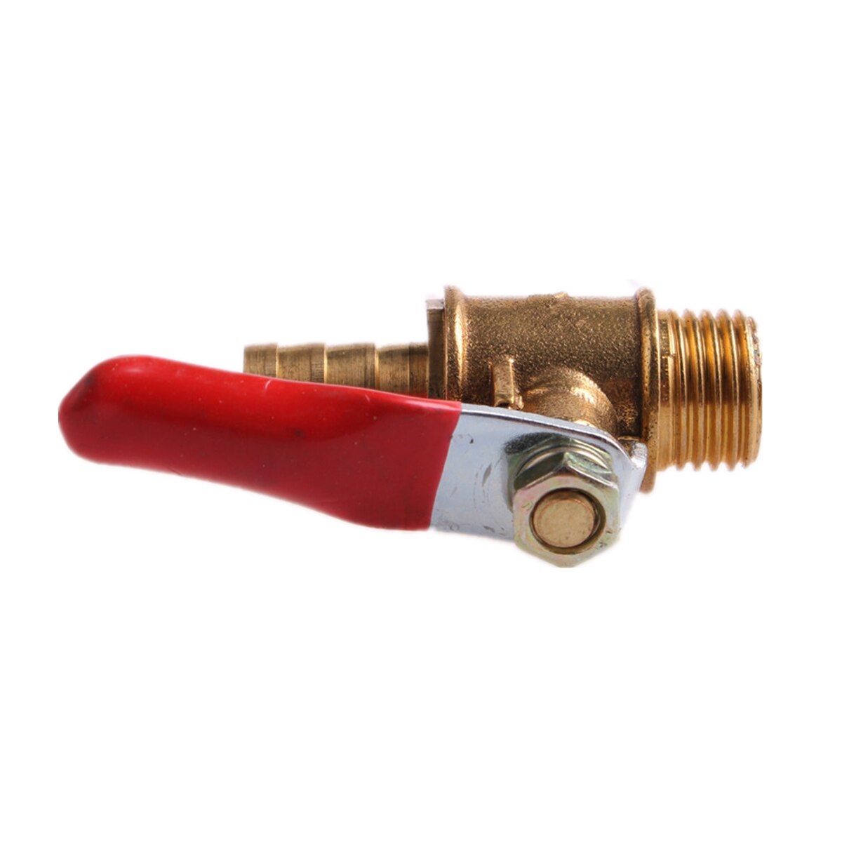 1PC Brass Barbed ball valve 1/8'' 1/2'' 1/4'' Male Thread Connector Joint Copper Pipe Fitting Coupler Adapter
