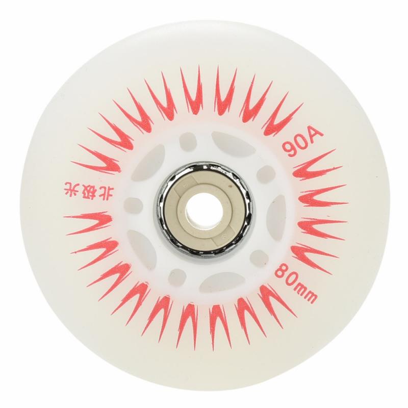 Skating Flash Roller Wheels LED Sliding Skate Wheels 80mm Inline Skating Flashing Wheel Rollerblade Skateboard Roller: Red