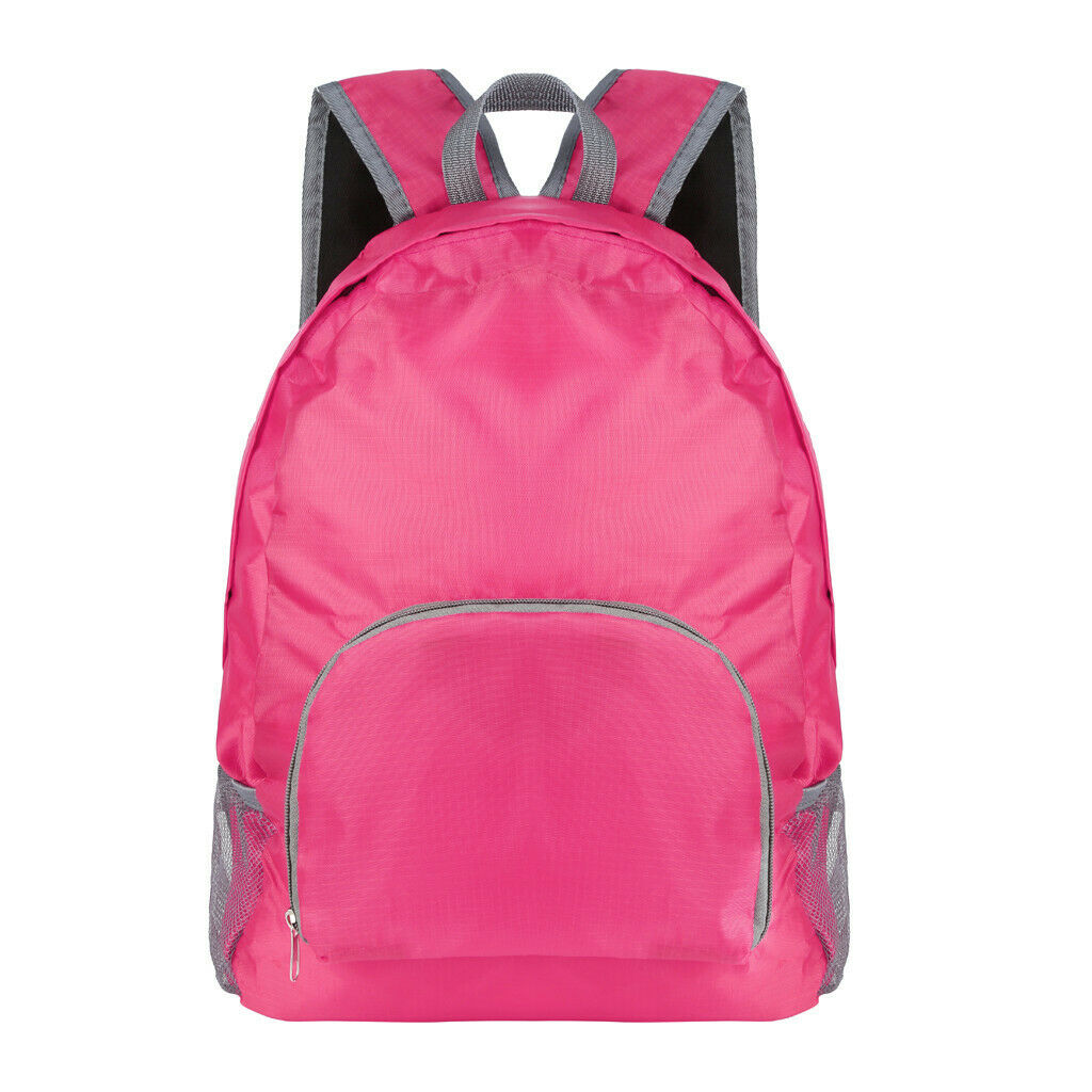 plus récent hommes femmes pliant Portable en plein air Sport randonnée Camping voyage sac à dos sac à dos sac à dos: Rose red