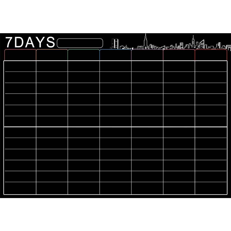 7 dagen grote magnetische whiteboard weekplanner voor keukenkoelkast met 8pc pennen en 1pc magnetische achterwissers