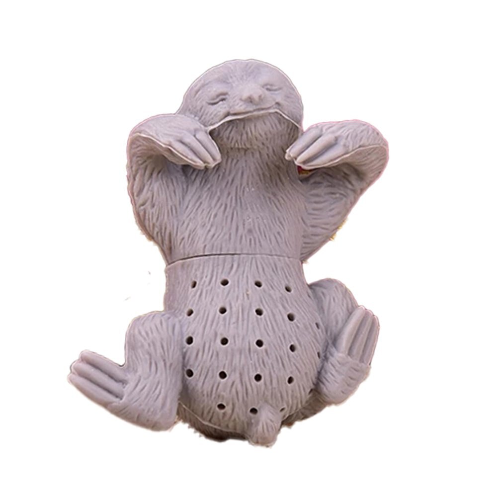 Silicone Thee-ei Creatieve Luiaard Veiligheid Vorm Theezakje Filter Theezeefje Voor Thee Pot Kopje Thee Gereedschap Accessoires: Default Title