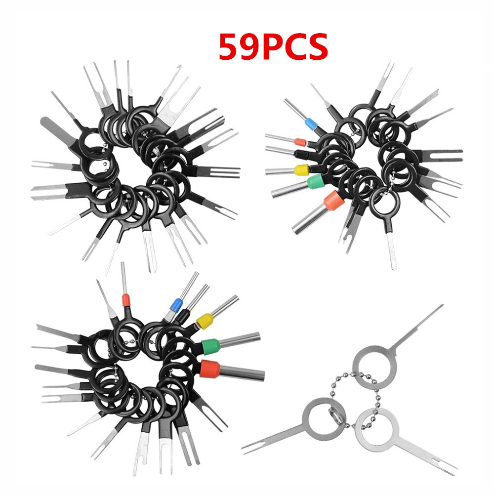 3pcs-100pcs Car Terminal Removal Tool Wire Plug Connector Extractor Puller Release Pin Kit For CarPlug Auto Repair Tool