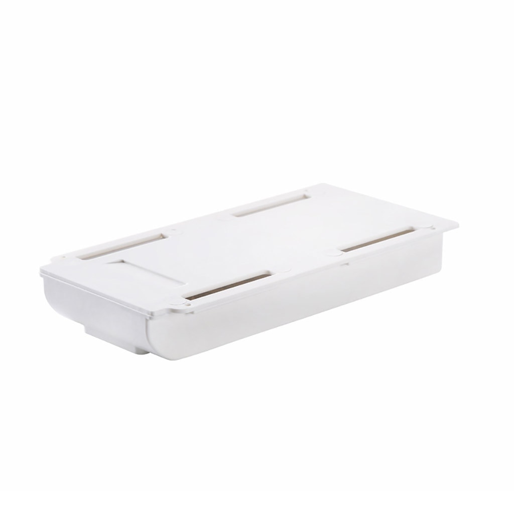 Verborgen Tafel Onder Plak Plastic Desk Organizer Memo Pen Briefpapier Opbergdoos Case Bureau Lade Divider Briefpapier Sticky Decor: white S