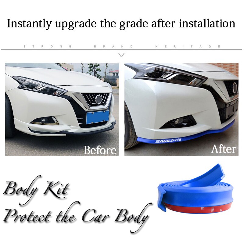 Car Bumper Lip Front Spoiler Skirt Deflector For Proton Persona 2007 Tune Car Modified Body Kit VIP Hella Flush Lips