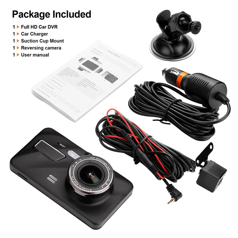 4inch Vehicle Car Dashboard DVR FHD 1080P G-Sensor Camera Video Recorder CSL88