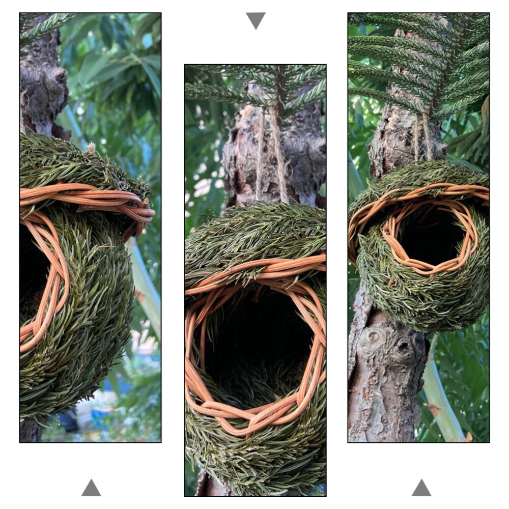 1Pc Outdoor Woven Bird Nest Hanging Bird House Garden Bird Nest Straw Outdoor Idyllic Garden Courtyard Bird'S Nest Bird'S Nest