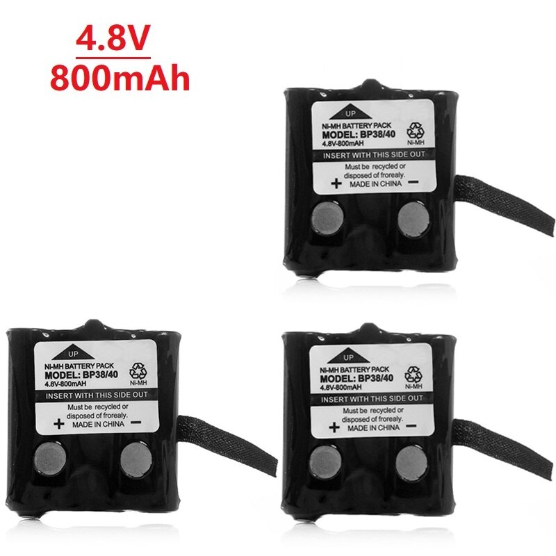 4.8V 700MAH/800MAH NI-MH rechargeable Battery Pack For Uniden BP-38 BP-40 BT-1013 BT-537 FRS-008 BT-1013 GMR FRS Radio batteries: Yellow