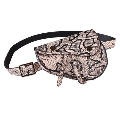 Mode Slang Patroon Hoge Dame Zadeltas Mini Fanny Pack Luxe Riem Vrouwen: 5