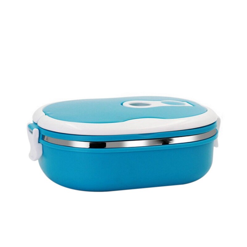 Portable Food Warmer School Kids Lunch Box Thermal Insulated Food Container: blue