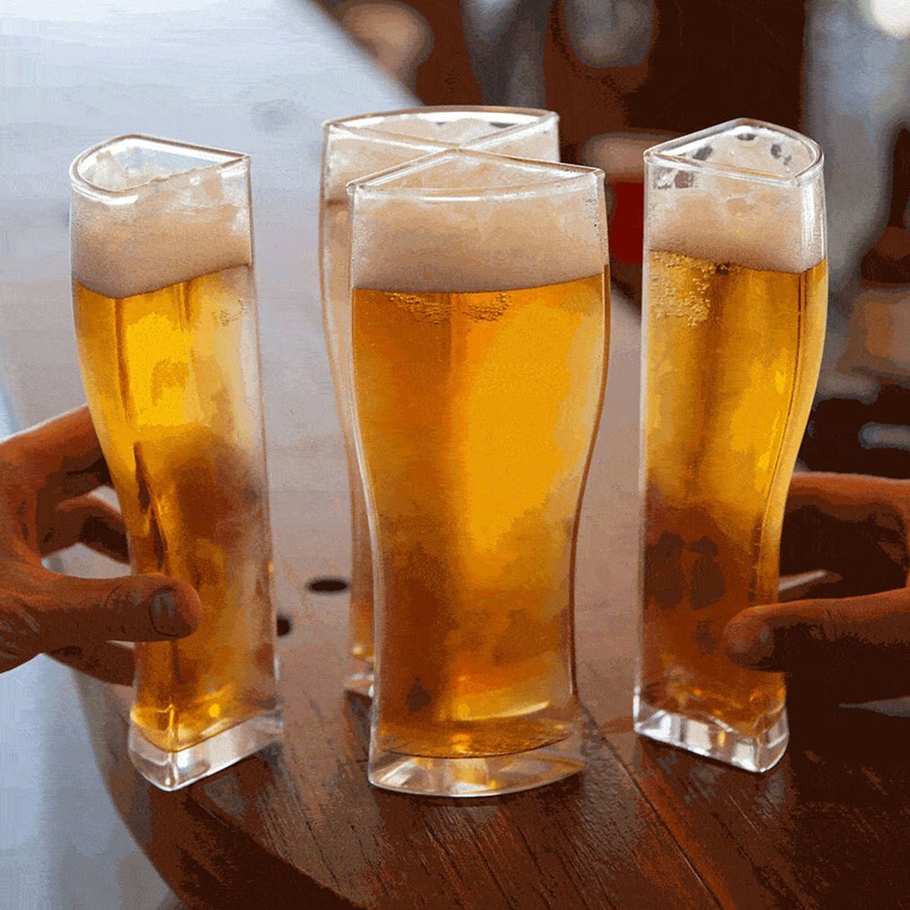 Acrylic Super Schooner Beer Glasses Mug Cup Separable 4 Part Large Capacity Transparent Thick Beer Mug Glass Cup For Bar Party