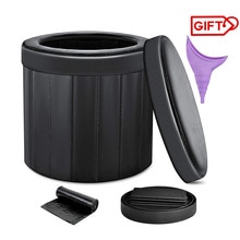 Draagbare Wc Vouwen Camping Wc Outdoor Commode Porta Potje Auto Wc Leer Toilet Voor Reizen Emmer Wc Seat Camp