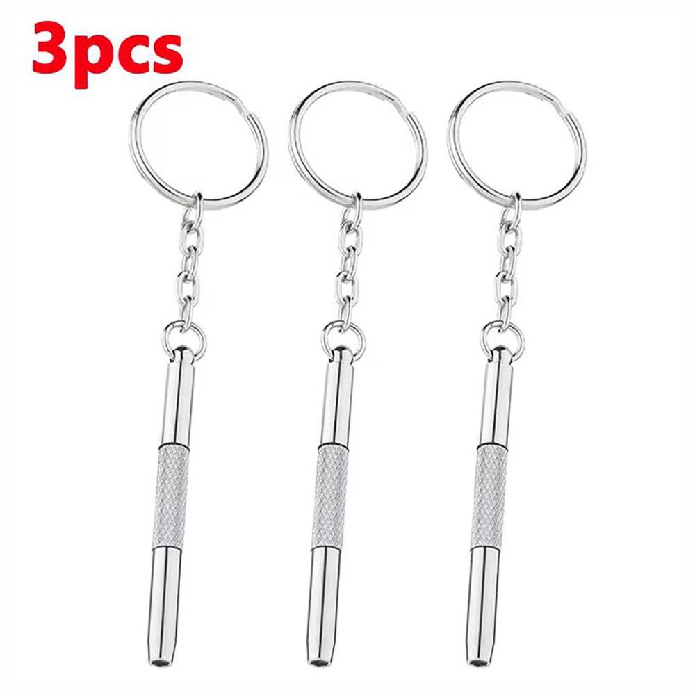 1/2/10pcs Mini 3 in1 Screwdriver Eyeglass Optical Eye Glasses Portable Spectacles Watch Repair Kit Practical Household Hand Tool: GRAY