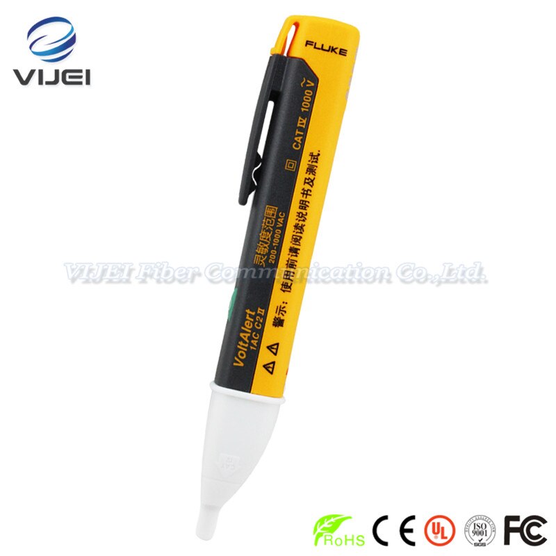FLUKE-Bolígrafo Detector eléctrico 1AC-C2 II VoltAlert con Sensor de sonido, sin contacto, 200 ~ 1000V, Analizador de CA