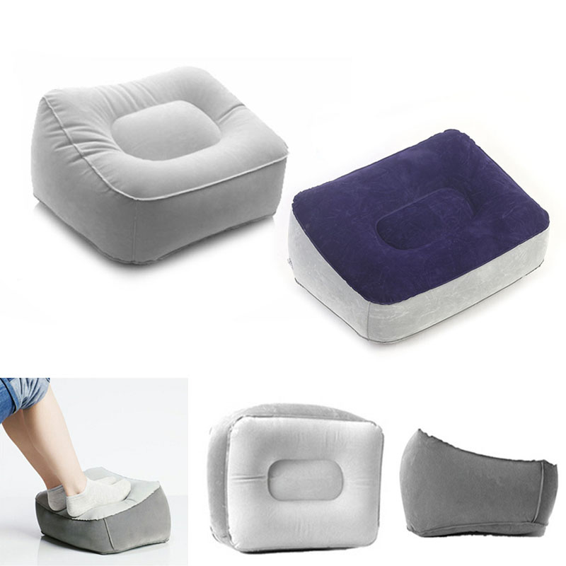 1 Pc Draagbare Opblaasbare Voetsteun Kussen Kussen Pvc Air Travel Office Home Been Up Voetsteun Ontspannen Voeten Tool LXY9 DE27