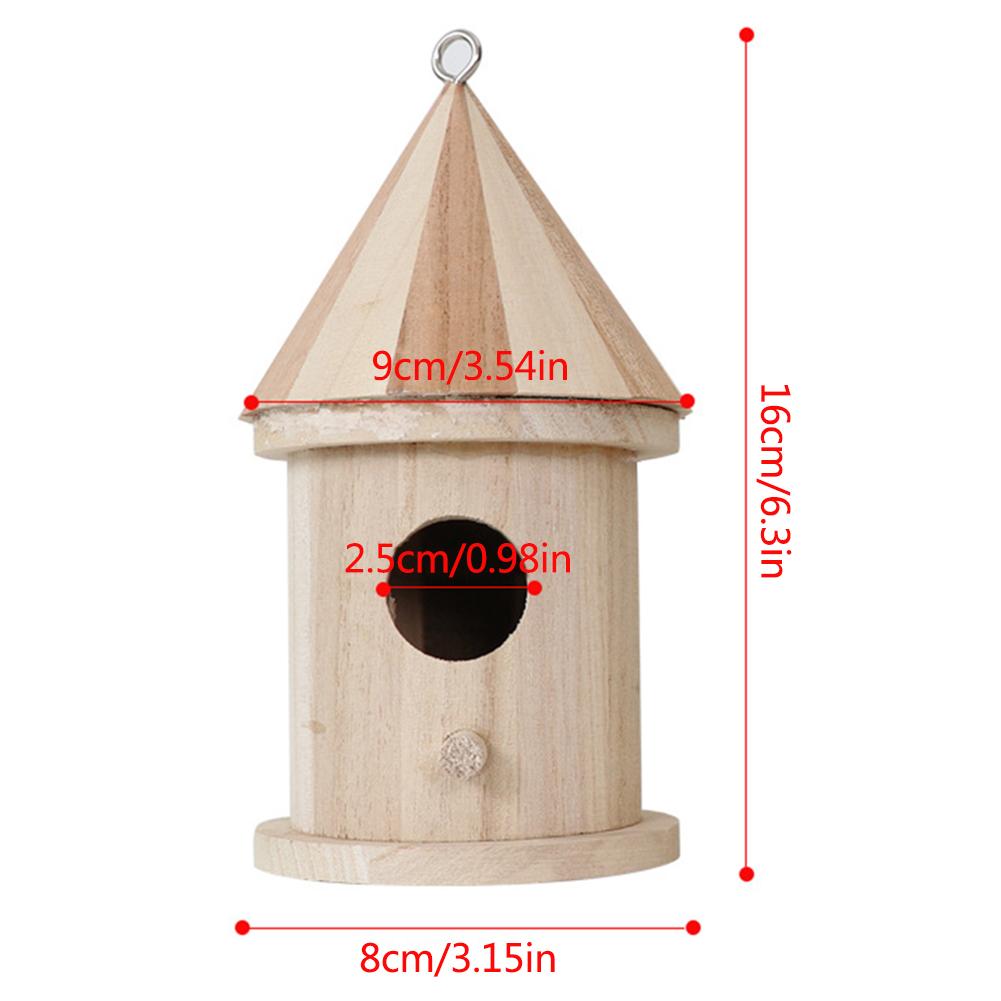 Casa de pájaros DIY para niños, Nido de Pájaro, comedero de pájaros colgante para exteriores, jardín, decoración del hogar # 4O