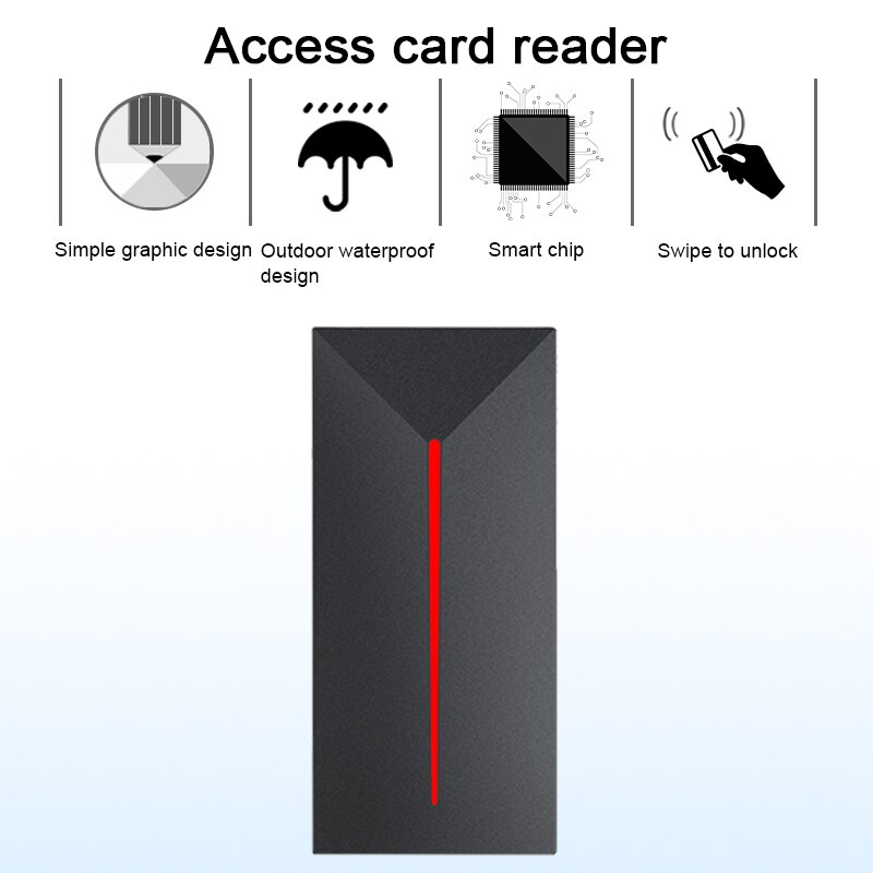 RFID Reader 125KHZ/13.56MHZ Long Range Access Control Card Reader Proximity Card Wiegand 26/34 IP68 Waterproof Small IC Reader