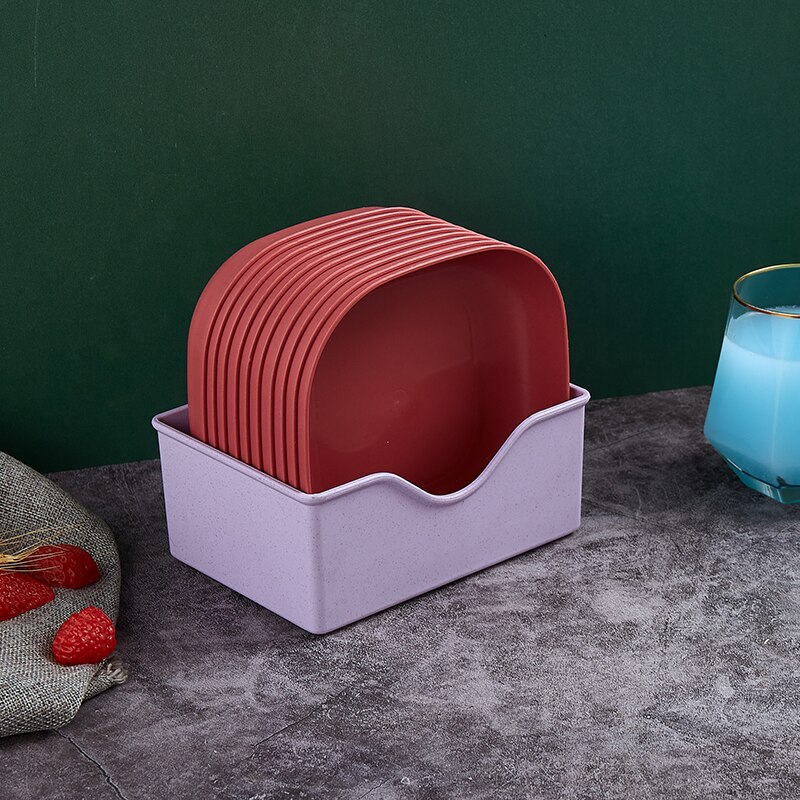 Dishes, Plastic Dining Table, Put Dishes, Bone Dishes, Spit Bone Dishes, Small Dishes, Trash Dishes: Light Yellow