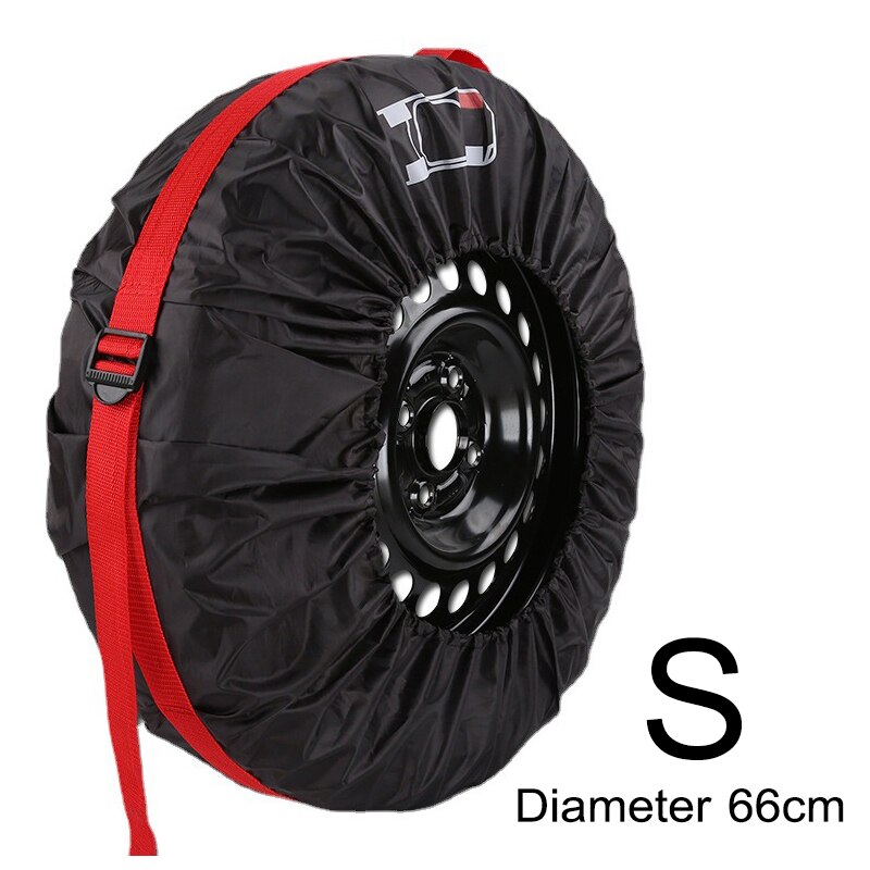 Bil reservedeler dekk deksel oppbevaringspose auto hjul dekk beskytter støvtett vanntett bag polyester deksler s/l dekk tilbehør: Rød s
