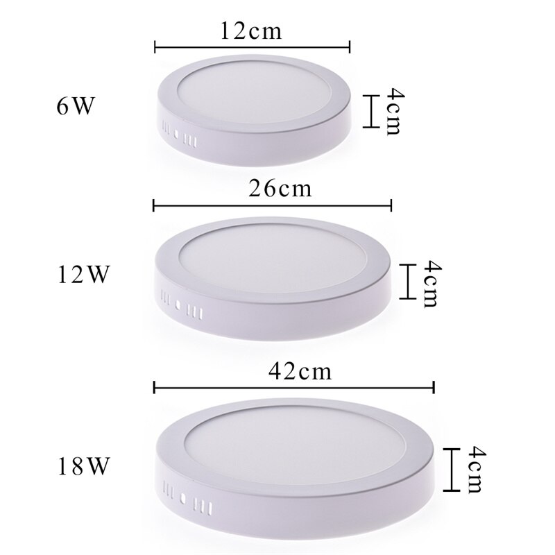 Ultra Dunne Led-paneel licht Ronde/Vierkante LED Plafond Verzonken Neer Licht AC85-265V