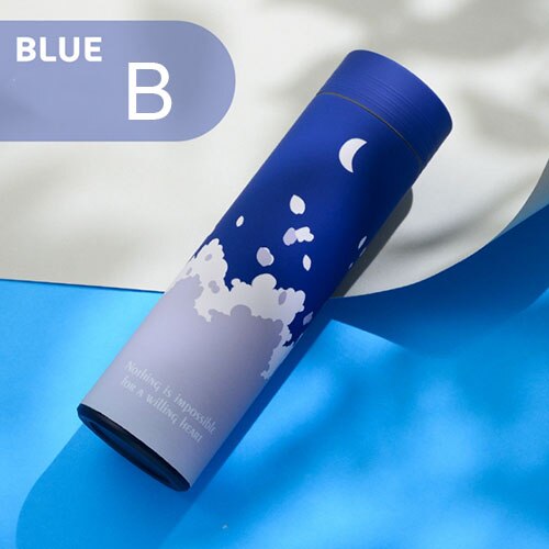 LDFCHENNEL 500Ml Nieuwe Ontwerp Thermische Fles Rvs Thermos Chinese Stijl Kraan Thermo Cup Straight Vacuüm Thermosfles: B