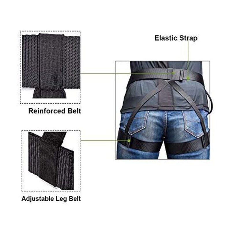 Fall Safety Belt for Outdoor Mountain Climbing Working Aloft Climbing Rock Harness Adjustable Half Body Protection Harness