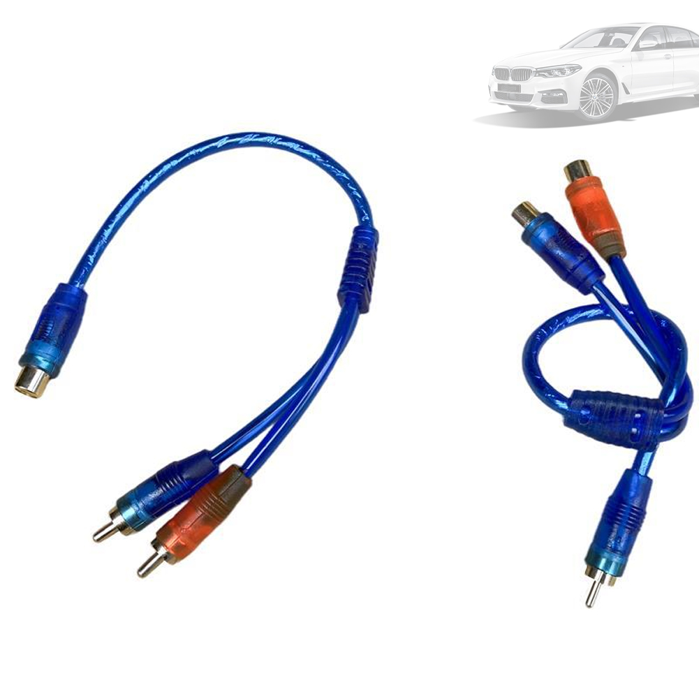 Cable de Audio RCA para coche, adaptador divisor "Y", 1 hembra a 2 cables macho para ordenador doméstico, accesorios electrónicos automotrices