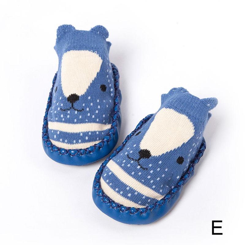 Baby Socks With Rubber Soles Infant Sock Newborn Autumn Winter Children Floor Socks Shoes Anti Slip Soft Sole Sock For 0-3 Years: 11cmNavy