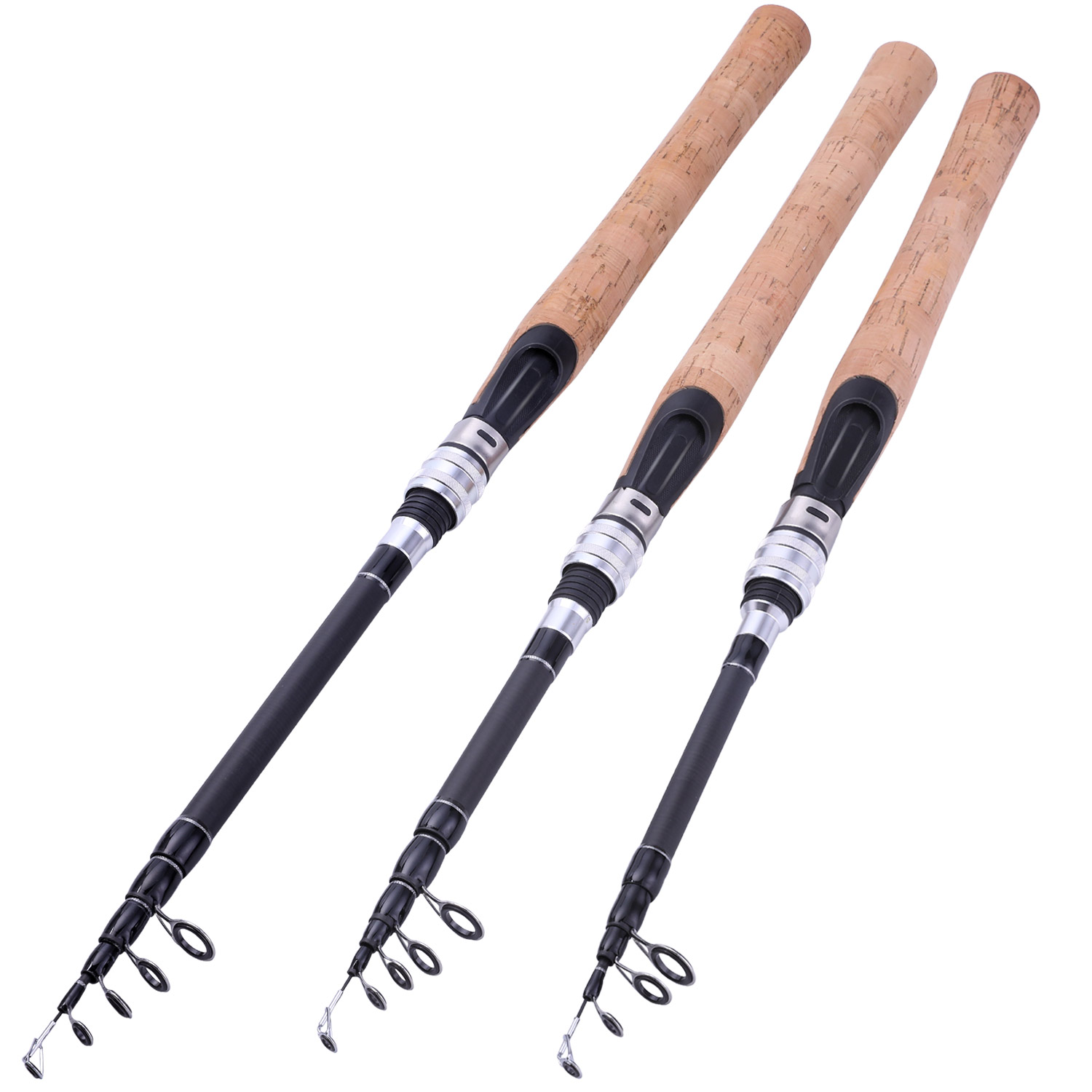 Sougayilang 1.8 M-2.4 M canne à pêche poids ultra-léger poignée en liège canne à pêche canne en carbone filature canne de voyage carpe matériel de pêche