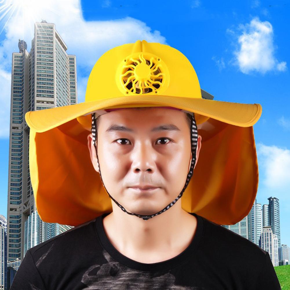 Veiligheidshelm Helm Met Met Zonne-energie Koelventilator Voor Zomer Werken