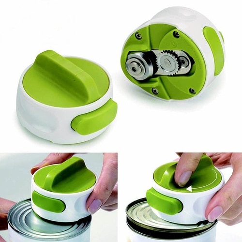 1Pc Handleiding Roestvrij Staal Blikopener Schakelaar Vorm Flesopener Schroef Openers Antislip Openers Keuken Gadget