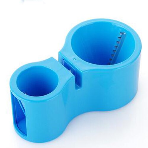 Fruit & Groenten Versnipperd Apparaat/multifunctionele schroef rasp/wiel puntenslijper/Wortel Cutter/Keuken Trechter model Spiral Slicer: BLUE