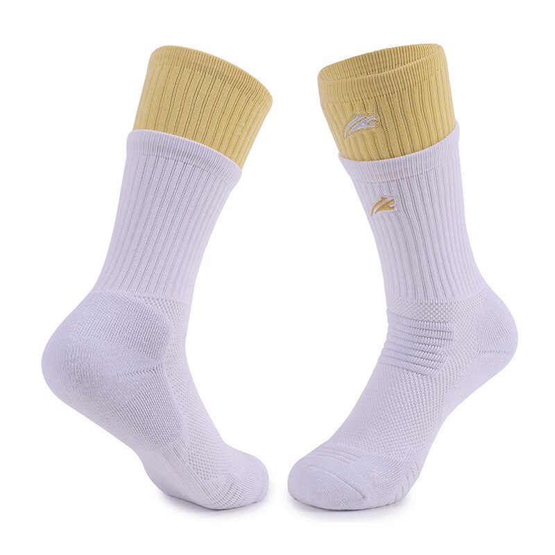 Sports Socks Outdoor Cycling Breathable Sports Socks Nature Hike Cycling Socks Bike Accessories Outdoor Equipment Basketball: white