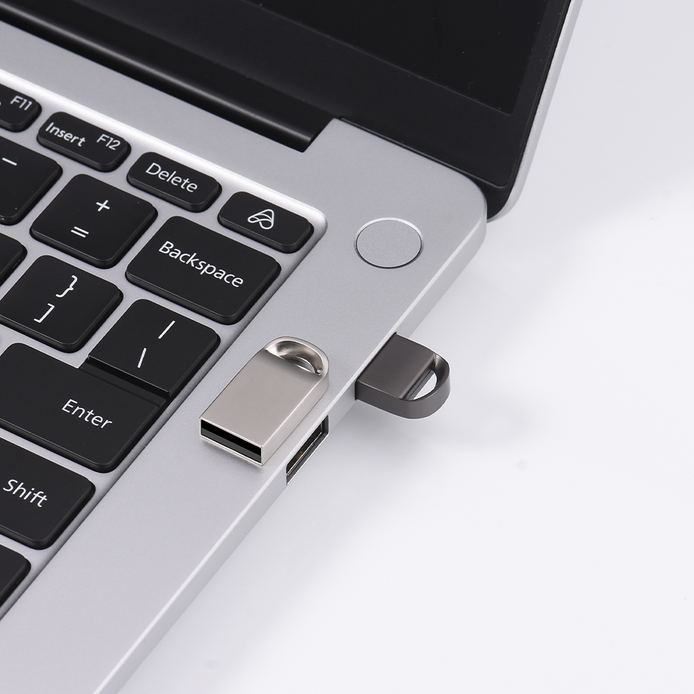 JASATER Super Mini Metal USB Flash Drive 128GB Silver Pen Drive z bezpłatnym kółkiem na klucze 64GB Zabawny kreatywny prezent Pamięć 32GB